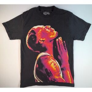 Rodman Apparel Dennis Rodman Praying Graphic T-Shirt Black Small Basketball Tee
